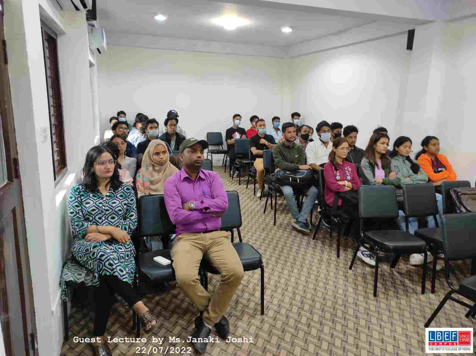 Guest Lecture on Cutting edge technologies & trends in IT- Ms.Janaki Joshi